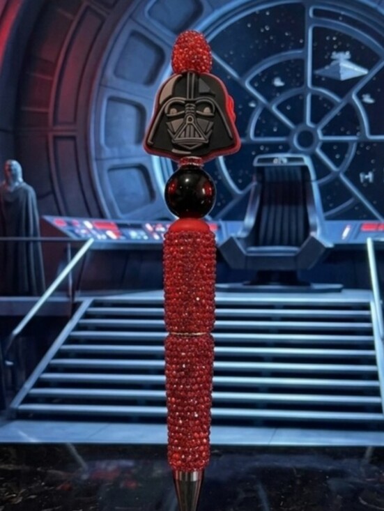 handcrafted Other - Darth Vader Rhinestone Red Pen - Refills Included